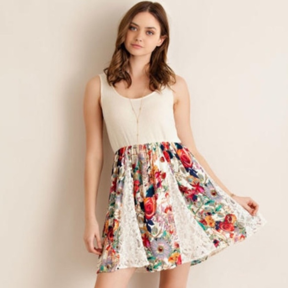 Bohemian Floral Accent Dress